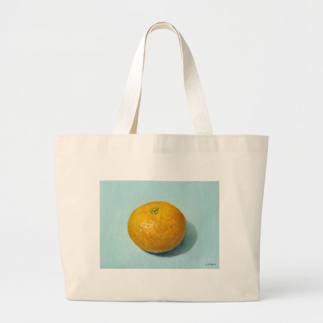 Single Clementine Large Tote Bag (Front)