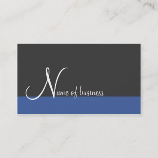 Single colour stripe bottom business card