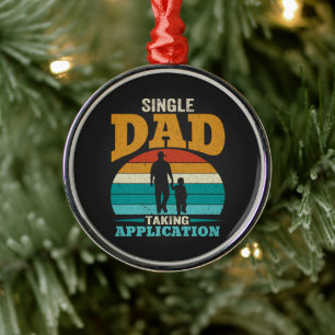 Single Dad Taking Application Metal Tree Decoration