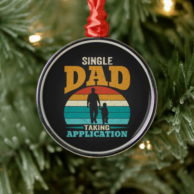 Single Dad Taking Application Metal Tree Decoration (Tree)