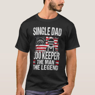Single Dad Zoo Keeper The Man The Legend Retro Usa T-Shirt
