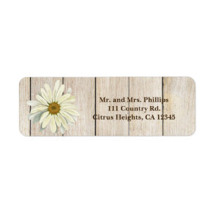 Single Daisy Flower & Light Rustic Country Wood