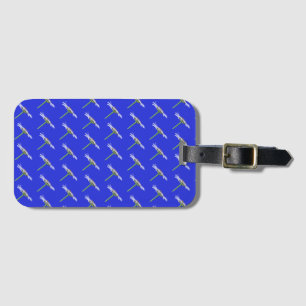 Single Daisy Flower on Canvas Luggage Tag