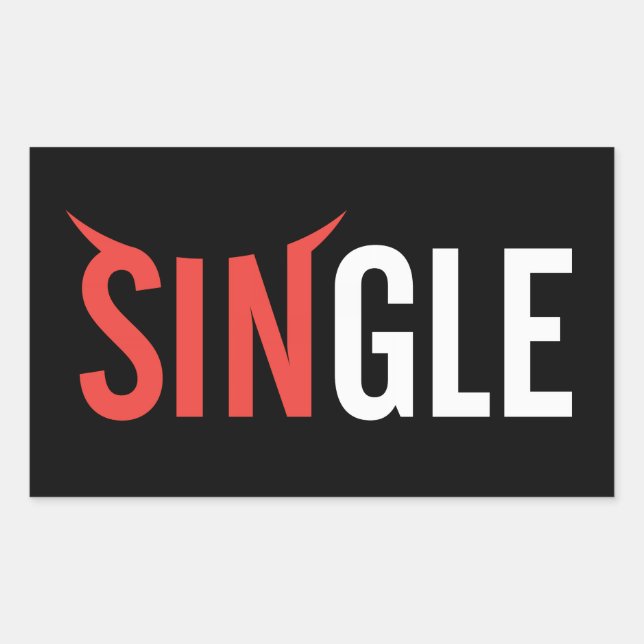 Single Dark Rectangular Sticker (Front)