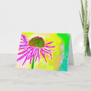 Single Echinacea Note Card <Blank Inside>