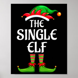 Single Elf Matching Family Group Christmas Party Poster