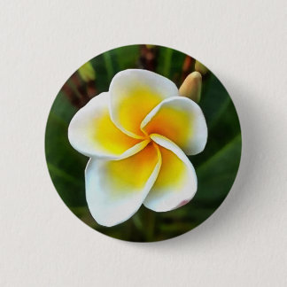 Sıngle Frangipani Blossom 6 Cm Round Badge
