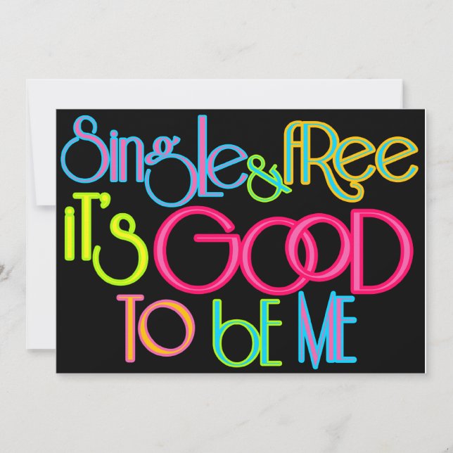 Single & Free Invitation (Front)