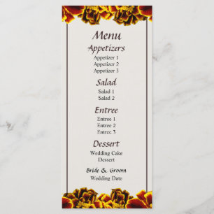 Single French Marigold Menu