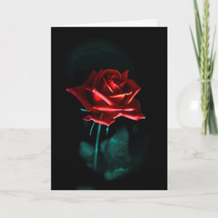 Single Gothic Rose Valentine's Day Card