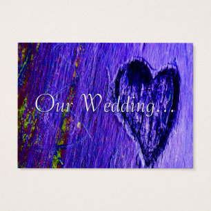 Single Heart Save The Date In Blue Purple