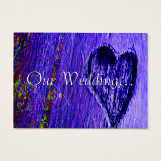 Single Heart Save The Date In Blue Purple