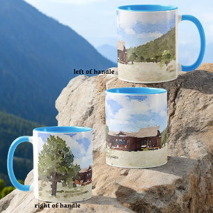 Single House Country Living Watercolor Mug