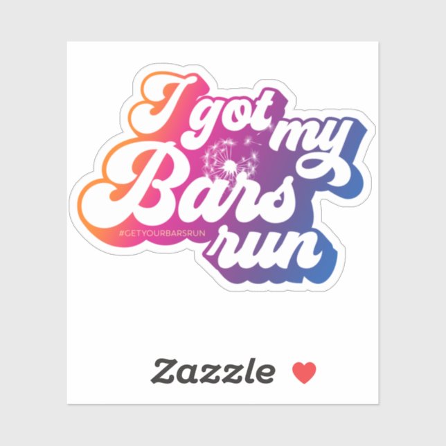 Single - I Got My Bars Run- Pink Vinyl Sticker (Sheet)