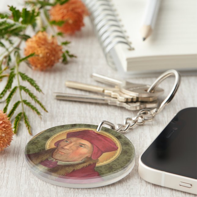 Single Image St. John Fisher (SAU 025) Key Ring (Front Right)