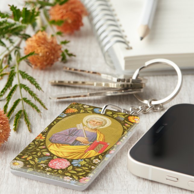 Single Image St. Peter the Apostle (PM 07) Key Ring (Front Right)