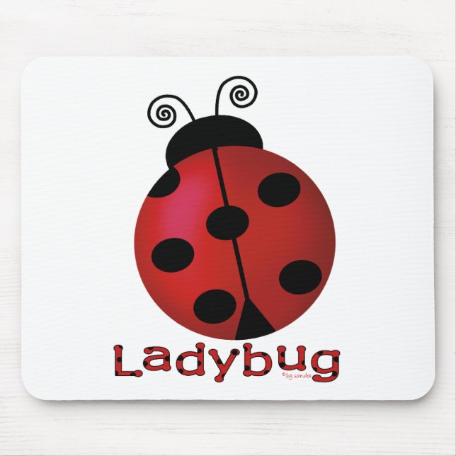 Single Ladybug Mouse Mat (Front)