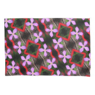 Single Lavender Clematis Flower Abstract Pattern Pillowcase