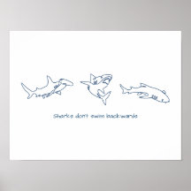 Single line art - shark