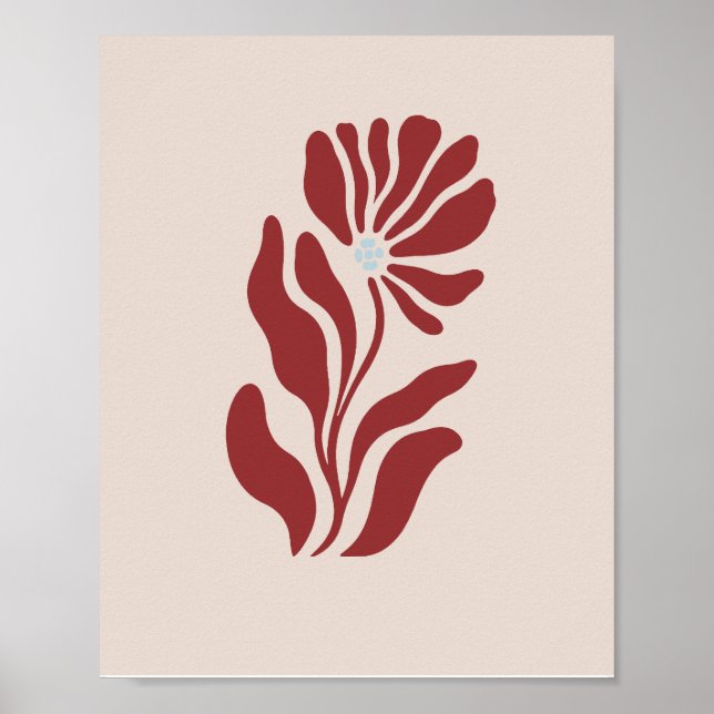 Single-Line Botanical Flower Poster (Front)