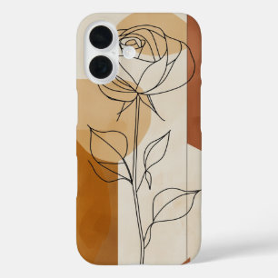 Single Line Rose iPhone 16 Case