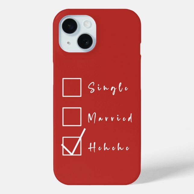 Single, Married, Hehehe Funny Relationship Case-Mate iPhone Case (Back)