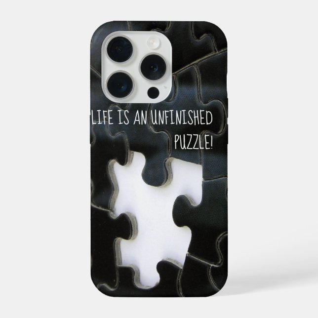 Single Missing Jigsaw Puzzle Piece Photograph iPhone Case (Back)