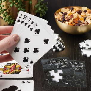Single Missing Piece Black and White Photograph Playing Cards