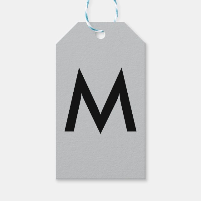 Single Monogram Gift Tags (Front)