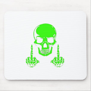 Single mousepad green skull!