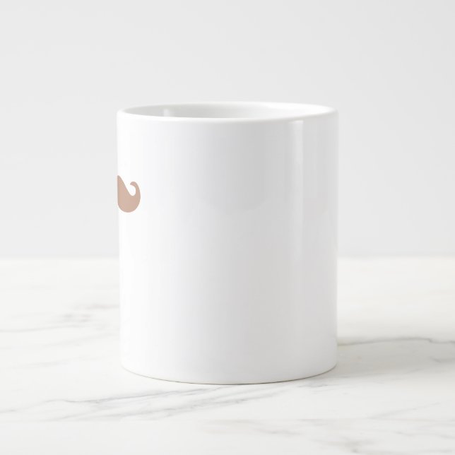 single moustache large coffee mug (Front)