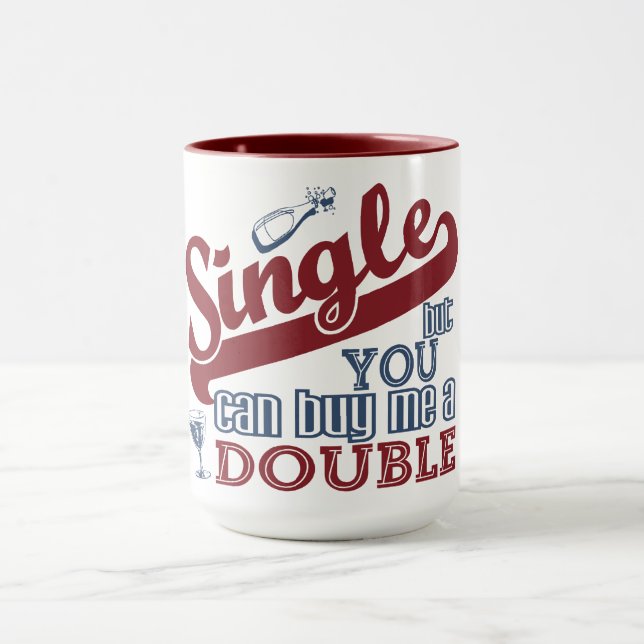 SINGLE mug - choose style & colour (Center)
