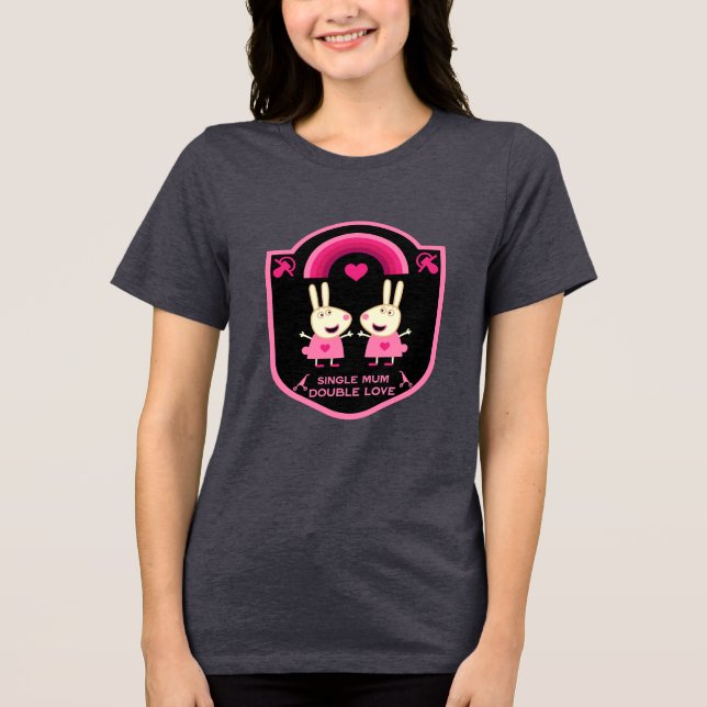 Single Mum Of Twins Tri-Blend Shirt (Front)