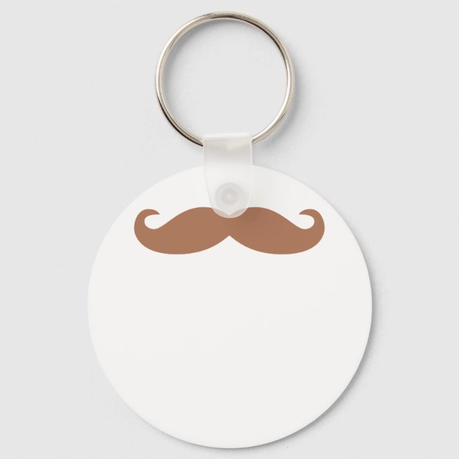 single mustache key ring (Front)