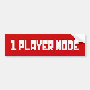 Single / One Player Mode Bumper Sticker