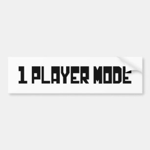 Single / One Player Mode Bumper Sticker