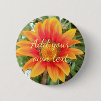Single Orange Flower Custom Text