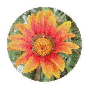 Single Orange Flower Cutting Board