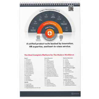 Single Page 18 months Calendar, White Calendar