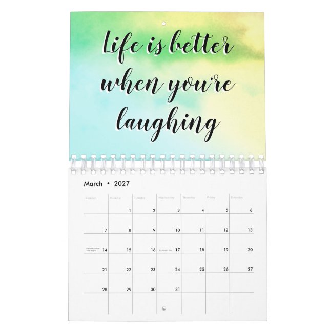 Single Page SmallCalendar,  positive calendar (Mar 2027)
