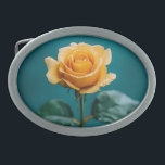 Single Peach Rose Belt Buckle<br><div class="desc">Throughout the years,  the single peach rose has been a symbol of purity and innocence.  Today,  that same peach rose portrays a new day and a new attitude.</div>