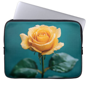 Single Peach Rose Laptop Sleeve