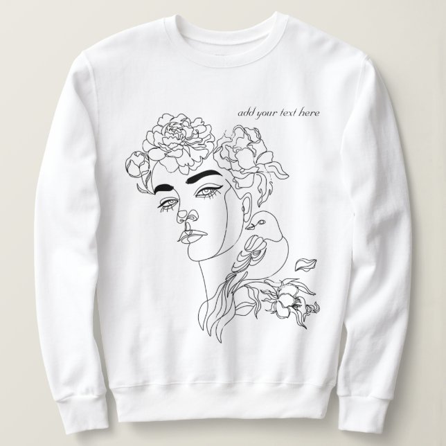 Single Pen Lined Woman Sweatshirt (Design Front)