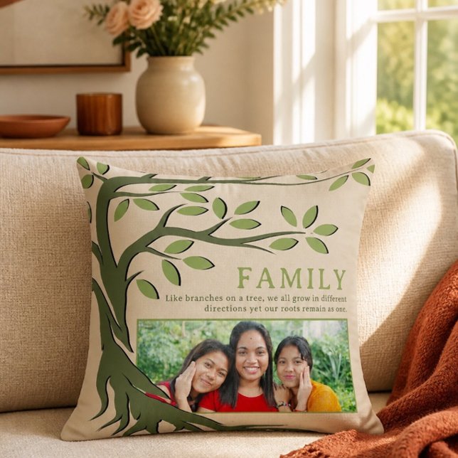 Single Photo Family Tree  Cushion (Creator Uploaded)
