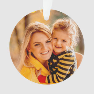 Single Photo Full Image Christmas Keepsake Ornament