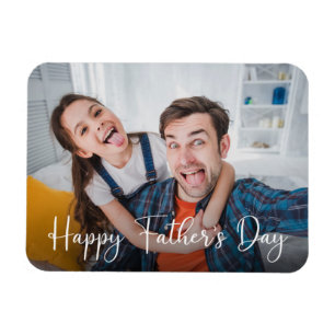 Single Photo Happy Father's Day Magnet