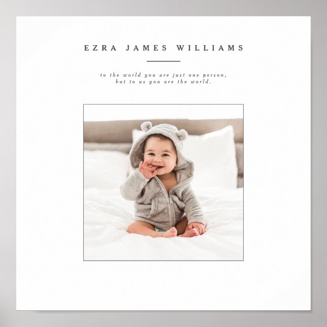 Single photo personalised print (Front)