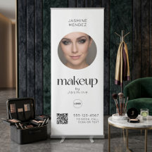 Single Photo QR Makeup Simple Minimal White Salon 