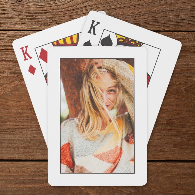 Single Photo Template Black Frame Playing Cards (Creator Uploaded)