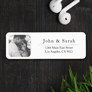 Single Photo Template Round Sticker Return Labels